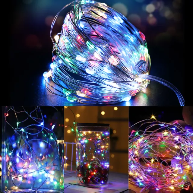 Fairy String Lights Micro Rice Copper Wire Xmas Light 20/100LED Battery Operated