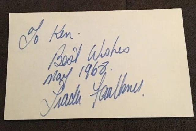 Trader Faulkner - Actor -Autograph Signed-Index Card-Guaranteed Authentic