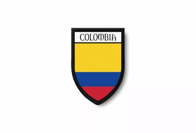 Patch ecusson termocollant bord brode drapeau imprime colombie colombien