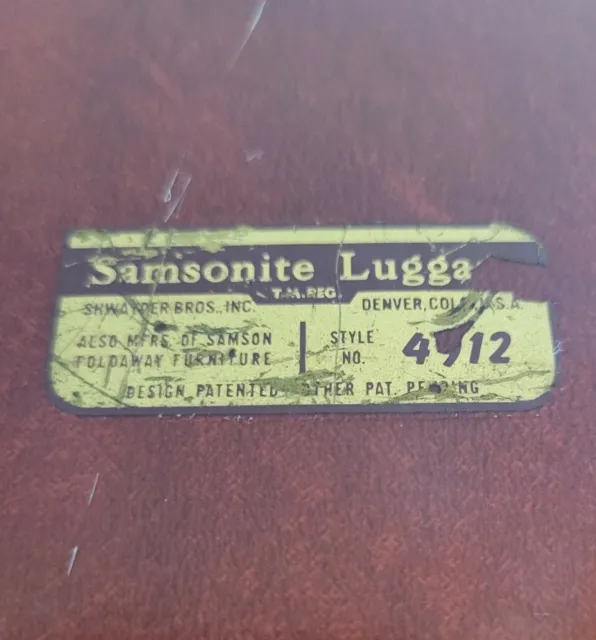 Vintage Samsonite Shwayder Bros Leather Luggage Train Case  #4912 Tan/Brown 6