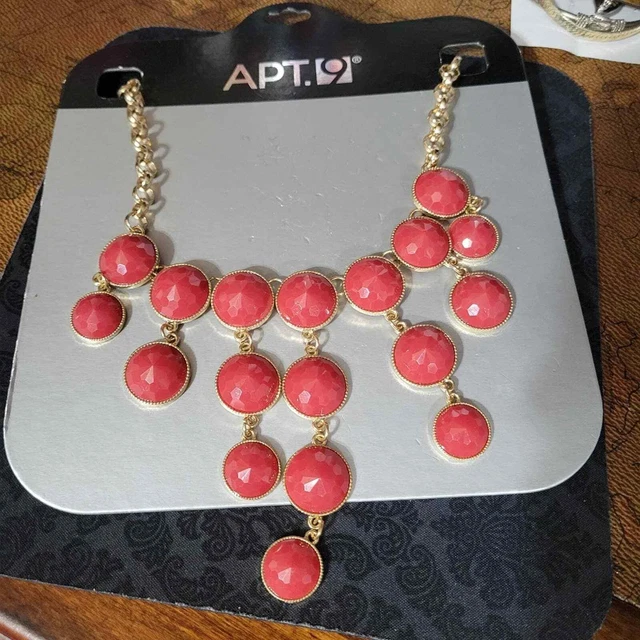 New Apt 9 Redish Bubble Necklace