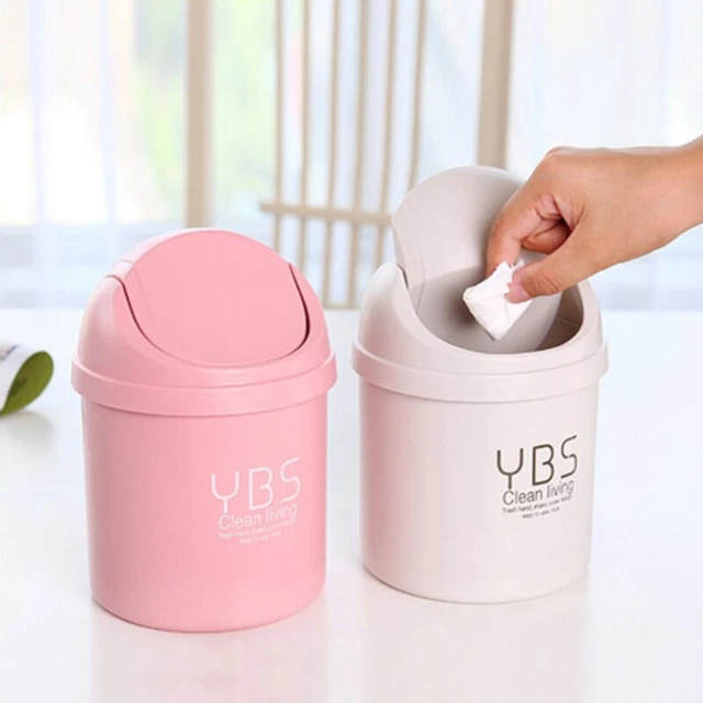 Desktop Mini Waste Bin Small Trash Can Household With Bins Desk StorageBDQU