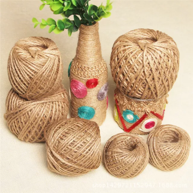 90 m naturbraune Jute-Hanf-Seil-Schnur-Schnur-Schnur-Schaft-Bastel-Schnur DIYfhg
