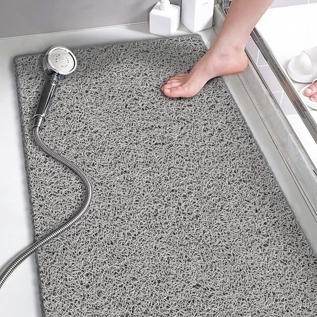 Shower Mats Non Slip Without Suction Cups, 15.7×36 Inch, Bath 15.7 × 36, Grey