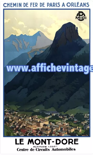 affiche poster auvergne mont dore