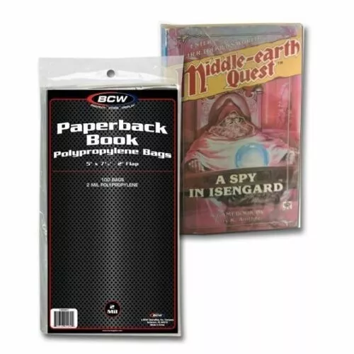 5X 100ct BCW Paperback Book Bags 5 x 7 3/8"