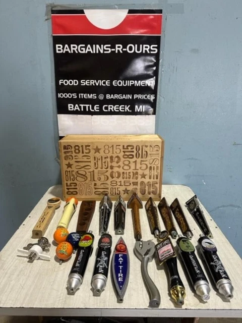 Lot Of 20 Various Brand Draft Beer Tap Handles In Joel Gott 815 W/Box Colletable