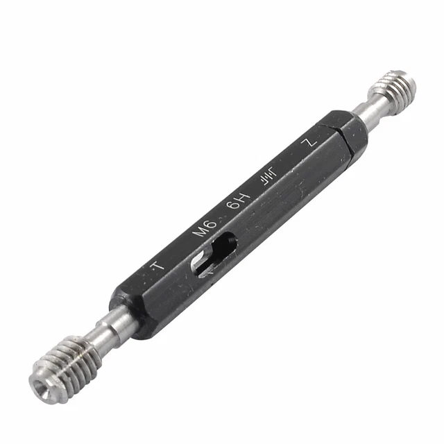 M6 X 1 6H Métriques À Doub Embout En Acier Poignée Plug Gage De Jauge De Fitage
