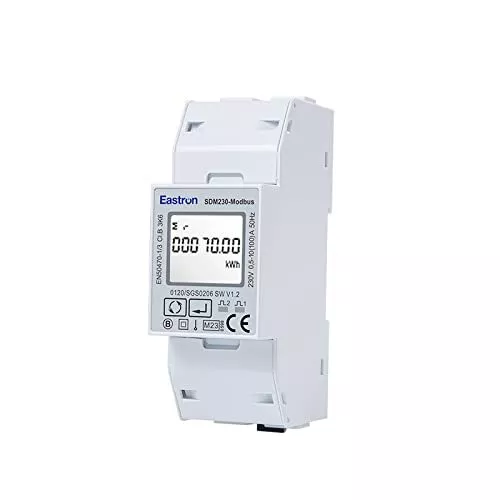 SDM230 Modbus V2 RS485 monofase, misuratore di energia, su guida DIN da (E2w)