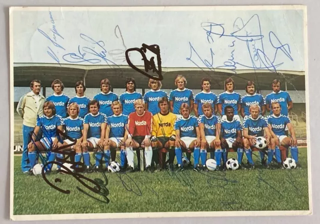 SV Werder Bremen Mannschaft 76/77 Bergmann Autogrammkarte ori. signiert (Oy-2557