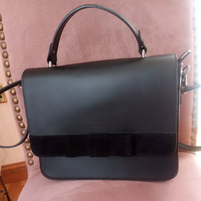 MAISON HERITAGE PARIS Black Leather Bag With Authenticity