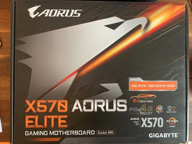 AORUS X570 AORUS ELITE Motherboard, Socket AM4, X570, DDR4, S-ATA 600 ...