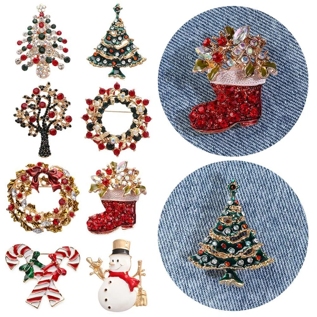DE NOËL BIJOUX de mode Badge Broche de Noël épingle de sapin de Noël Broche EUR 3,38 PicClick FR