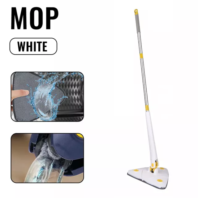 360° Rotatable Triangle Mop Adjustable Cleaning Mop Home Wall Ceiling Floor Mop
