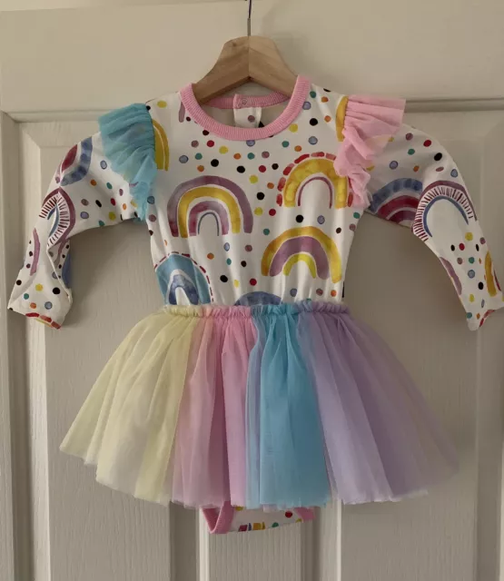 Rock Your Baby Girls Rainbow Dreams Baby Circus Dress - Size 18-24 months