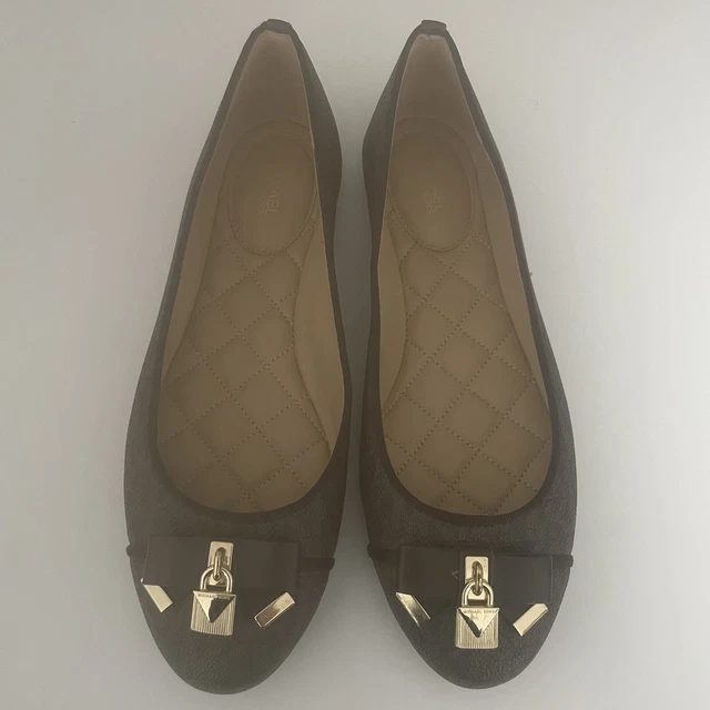 MICHAEL KORS MICHAEL KORS ALICE SIGNATURE BALLET PUMP Brown UK 5