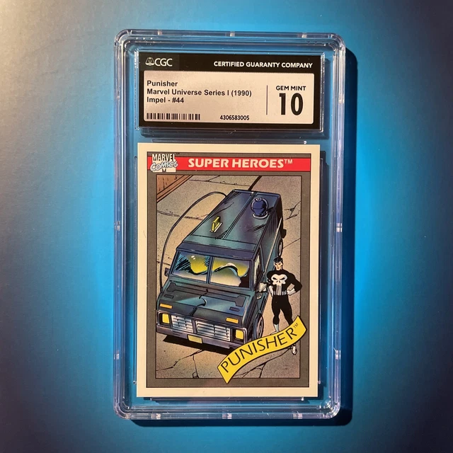 1990 Marvel Universe Series I Punisher Battle Van #44 CGC GEM MINT 10