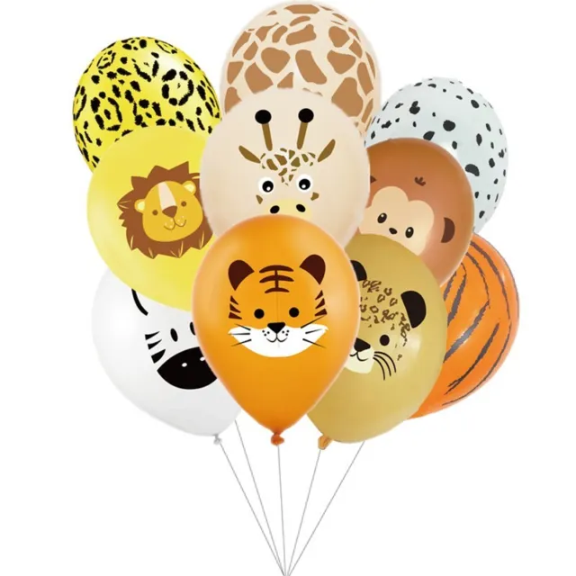 Safari Birthday Decorations, 50PC Wild Jungle Theme Party Supply Animal  Balloon