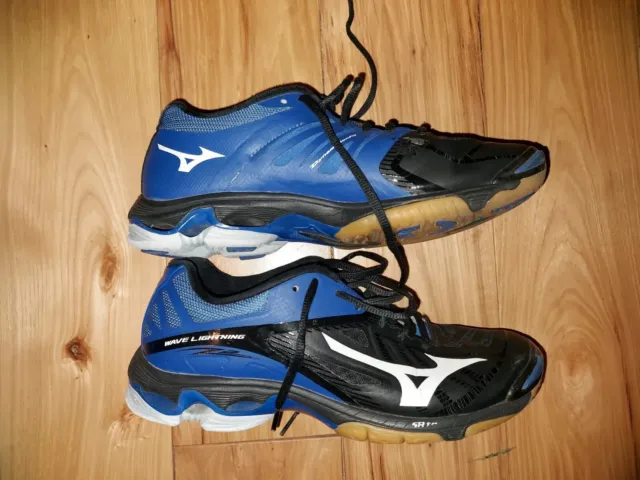 Mizuno Dynamotion Wave Lightning Womens Size 9 Indoor Volleyball shoe Black Blue