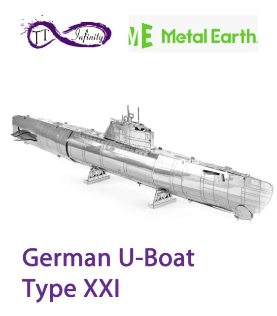 Metal Earth German Uboat Type XXI Fascinations 3D Metal Model Kit Gift MMS121 3