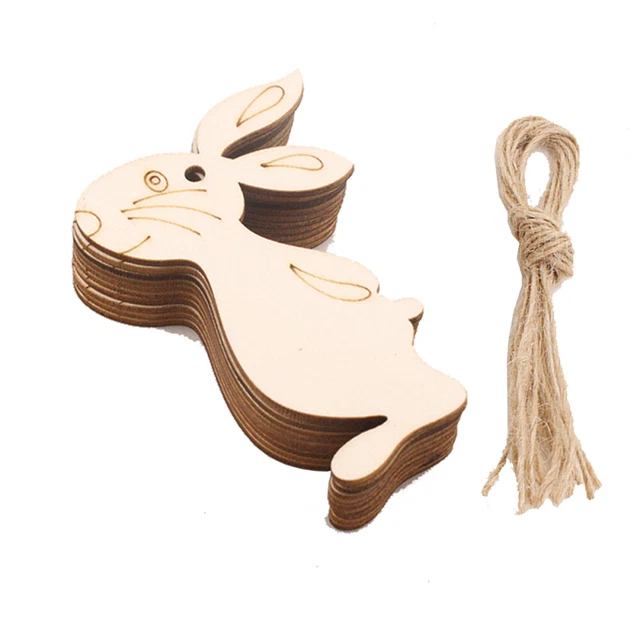 Huevos de Pascua de bambú para hacer manualidades decoración de conejo para decoraciones del hogar