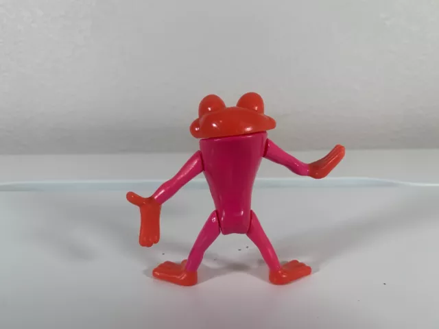 Rain Forest Cafe RFC 3.25" Orange Pink Neon Tree Frog PVC Toy Figure 2017 3