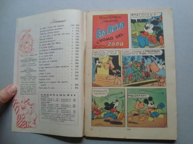 topolino n° 3 originale ed.mondadori 1949 3