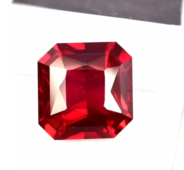 A-1 Natural 12X7 MM Red Burma Ruby Asscher Cut Stunning 11.25 Ct Loose Gemstone