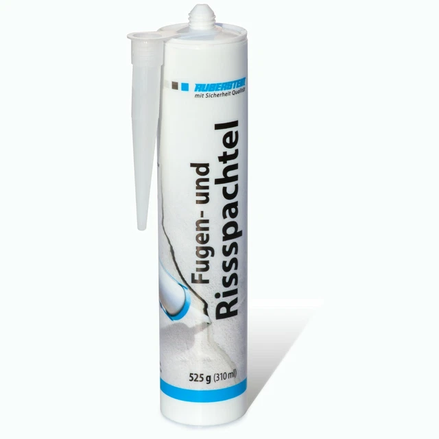 Espátula de grietas Ruberstein® crema, cartuchos de 3 x 310 ml, mortero para reparación de grietas