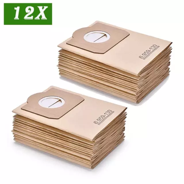 12 x Replacement Dust Vacuum Bags for KARCHER WD3 WD3.5P MV3 MV3P WD3.300M A2504 3