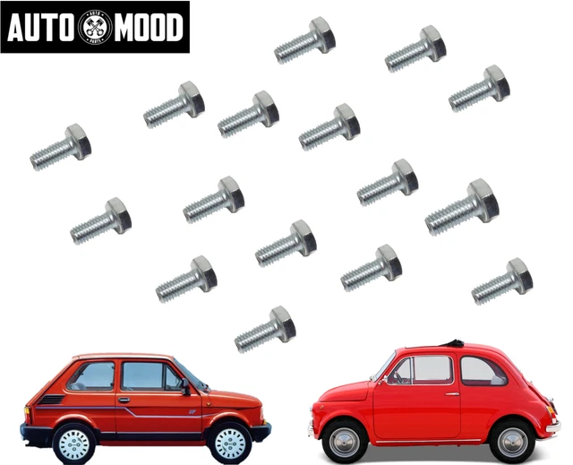KIT 8 BULLONI PER DISTANZIALI - M12x1.25x45mm FIAT PUNTO 500 PANDA ACCIAIO 10.9