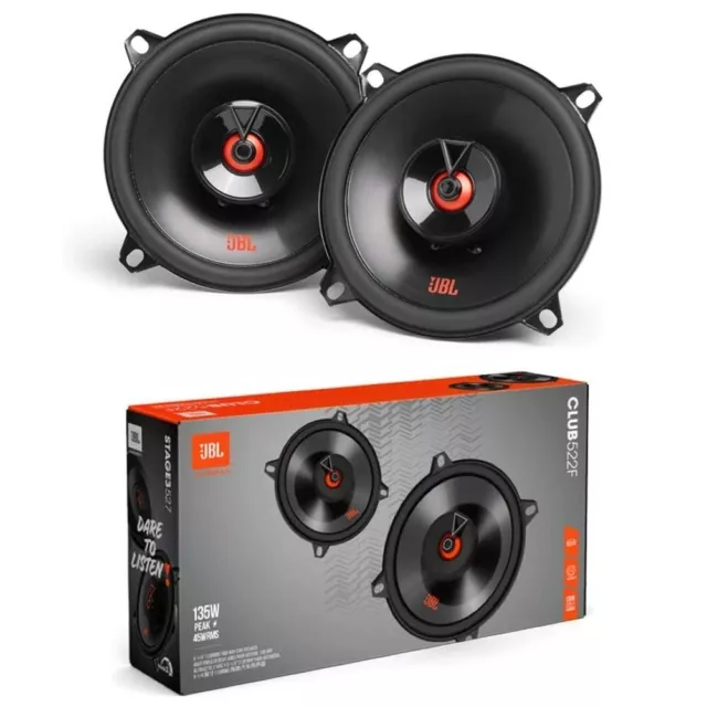 2 JBL CLUB 522F Haut-Parleurs Diffuseur Coaxiales 2 Voies 130 MM 45 W RMS 3 Ohm