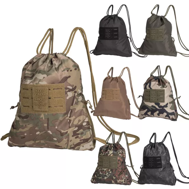 Sportbeutel HEXTAC 7 Farben Turnbeutel Gymsack Gymbag Rucksack Beutel tarn camo