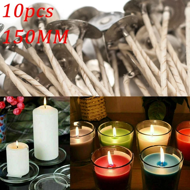 Práctico techo de velas hilo de algodón hecho en casa fabricación de velas con soporte