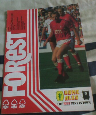 Manchester City Vs Nottingham Forest MANCHESTER CITY V Nottingham Forest 31 August 2022 football programme £