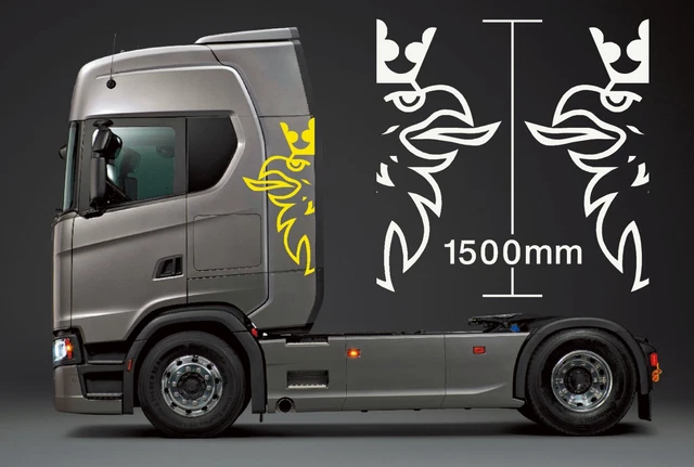 SCANIA TRUCK LOGO STICKER DECAL for Cab X 2 1500mm High, Choice of ...