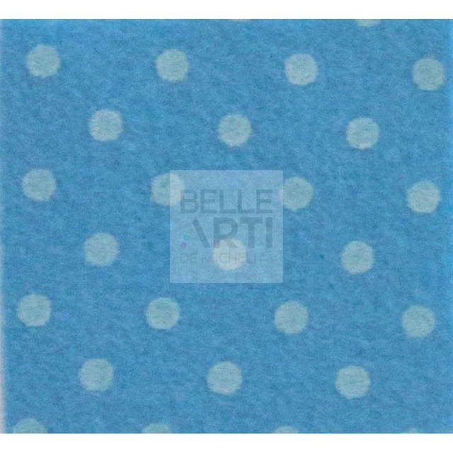 Panno Lenci 1 Mm 30X40 Cm Blu Piccione/Corda A Pois
