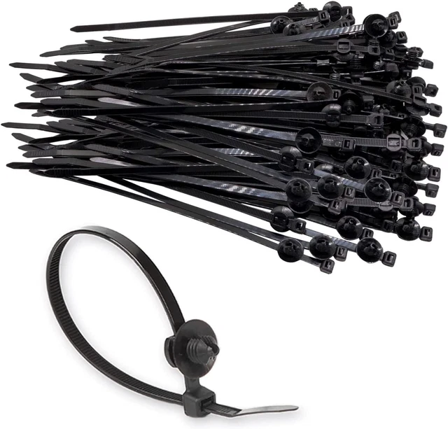 Fir Tree Nylon Push Mount Cable Zip Ties Multipurpose 20 Pack NEW