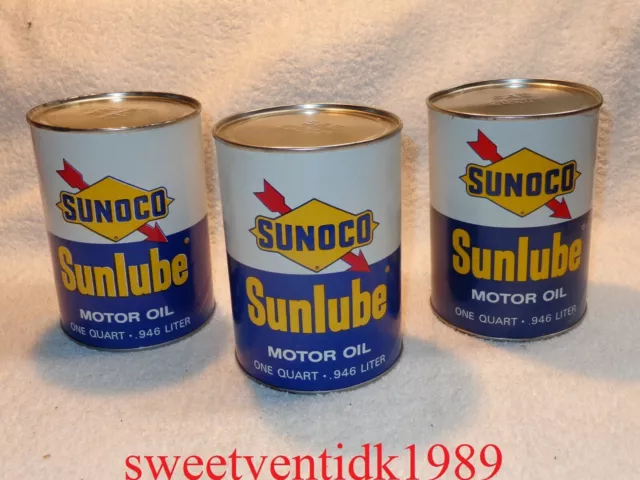 (1)...‘NOS’ Vintage SUNOCO Sunlube Motor Oil Can....Oil Can....EMPTY