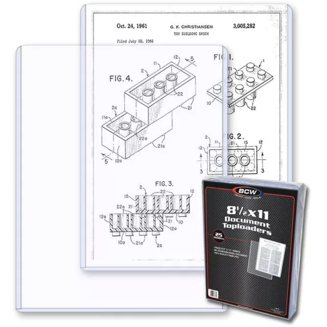 Pack of 25 BCW 8.5X11 Document Topload Holder (1-TLCH-8.5X11)