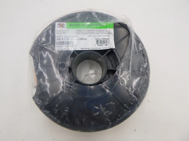 AWG ER70S-6  Mild Steel Welding Wire .030" X 11 LB Heat 120138