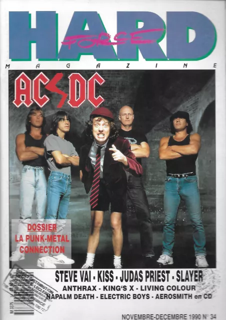 Revue: Hard Force Magazine n° 34 AC/DC Vai kiss Slayer Anthrax Aerosmith King's