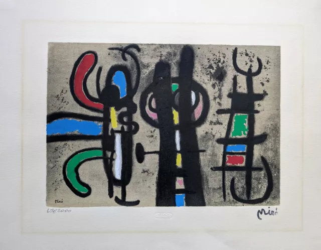 Joan Miro, Original Lithographie, "Miró Cartons", Exemplar 654/2000, um 1965