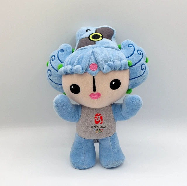 PELUCHE DOUDOU MASCOTTE bleu jeux olympiques BEIJING JO 2008 héritage