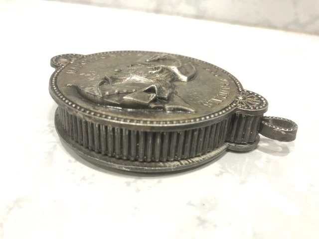 Ancienne loupe à décor NAPOLEON 1er Empereur des Français - Métal argenté 3