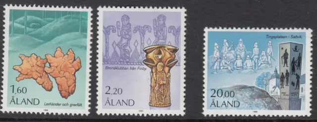 ALAND : 1986 Archaeology  set   SG21-3 never-hinged mint