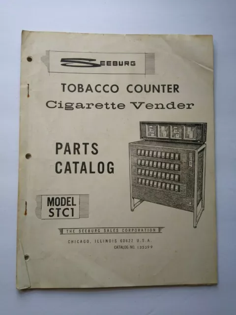 Seeburg Tobacco Cigarette Vender Original Service Repair Parts Catalog STC1