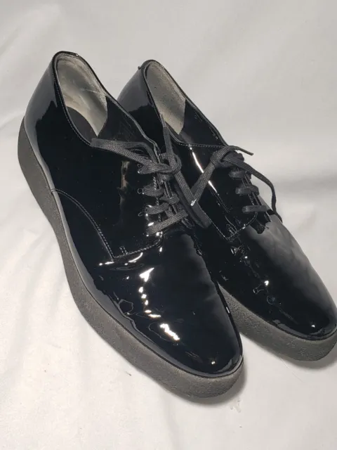 Robert Clergerie Womens Shoes Size 7.5 Feydol Black Leather Business Lace Up