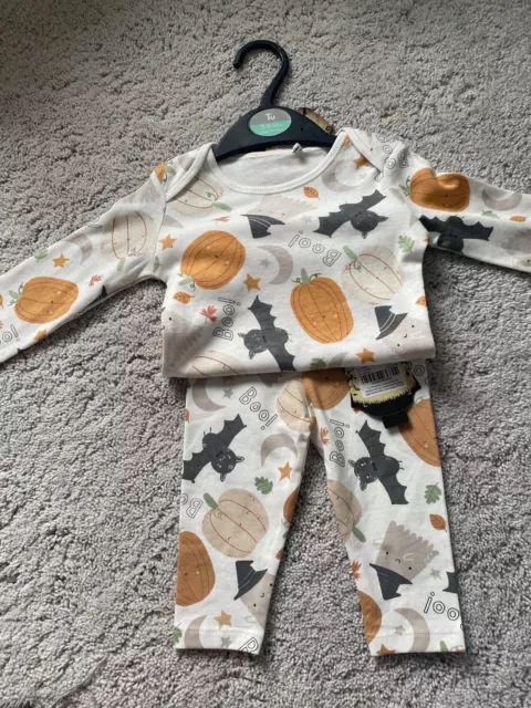 Baby boy girl unisex tu halloween top and leggings outfit bnwt 3-6 Months