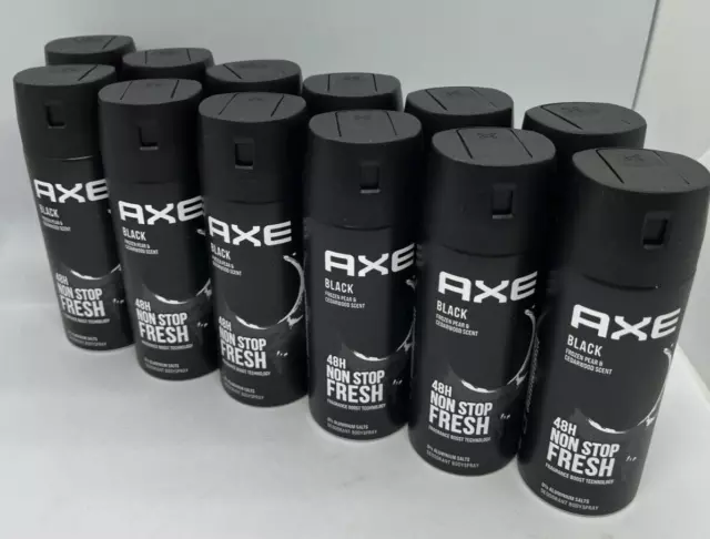 (22,22€/L) AXE Black Frozen Pear 48 h 12 x 150 ml Deo Spray Deodorant Sparset